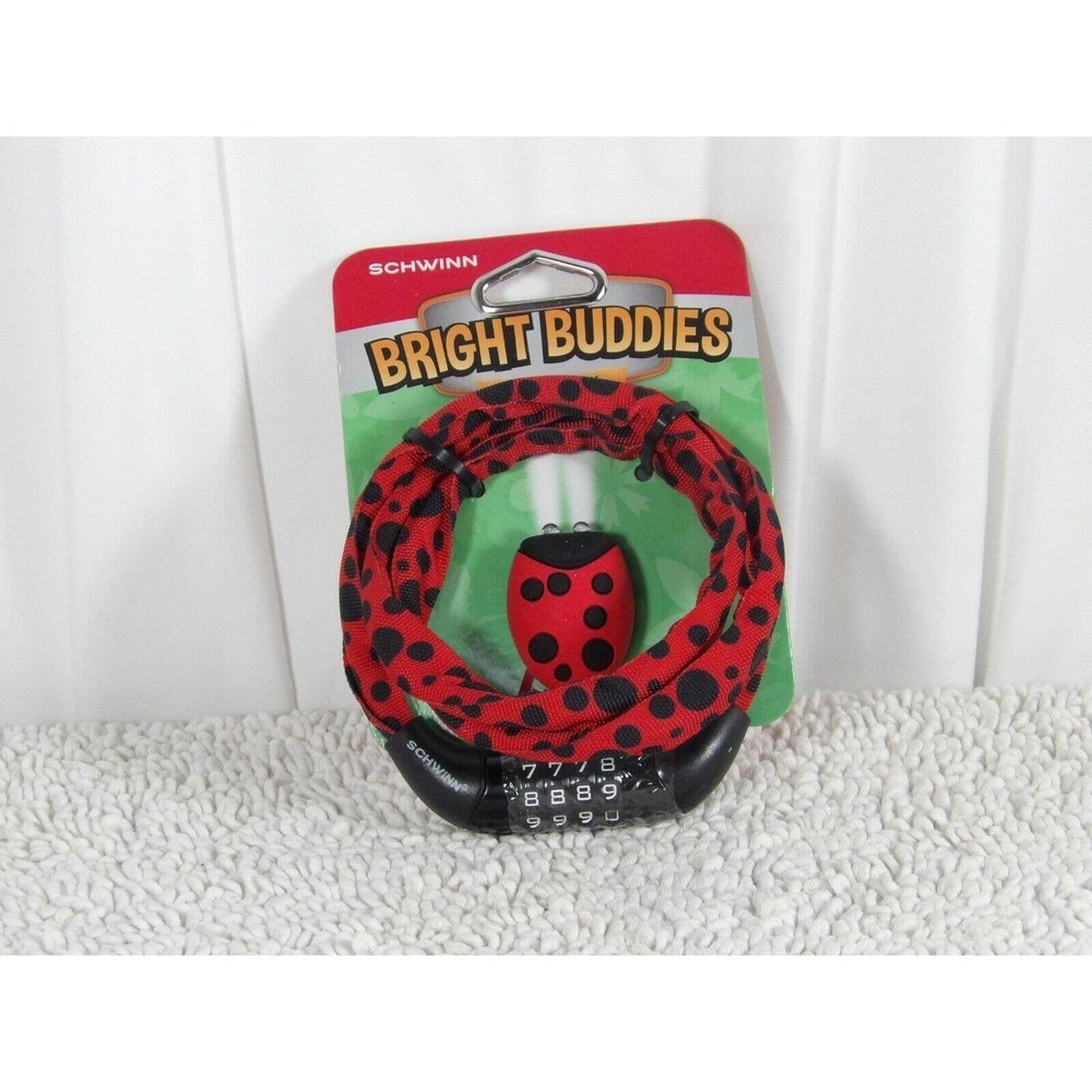Schwinn SW79245 Red Bike Lock With Light Bright Buddies Lady Bug Combinations